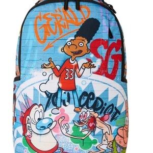 Sprayground Red and Blue Cartoon Backpack
